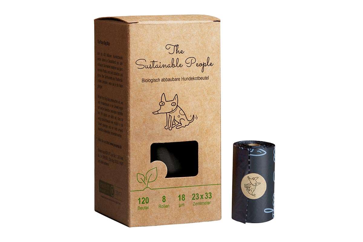 Nina Woof Hundekotbeutel – 100% Biologisch Abbaubar & Kompostierbar, Extra Dick (20 Mikron), 15er Pack